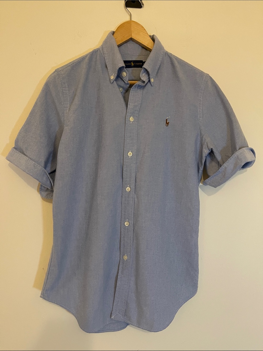 Polo Ralph Lauren Light Blue Short-Sleeve Oxford Button-Down Shirt Woman’s M